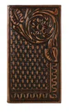 3d Belt Company Men's Leather Floral Basketweave Wallet In Brown