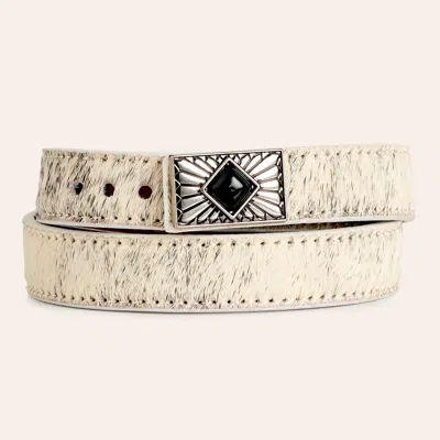 3d Belt Company Women's White Hair On Concho Hatband In Pattern