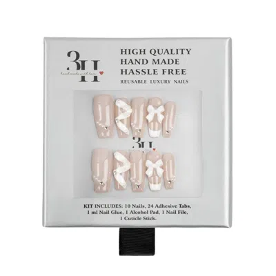 3h Nails Blush Ballet Handmade Press-on Nails - Small