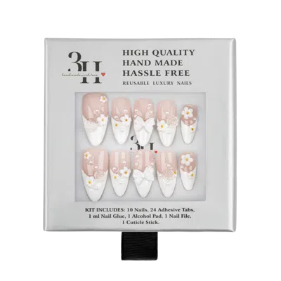 3h Nails Elegant Vows Handmade Press-on Nails - Large In Multi
