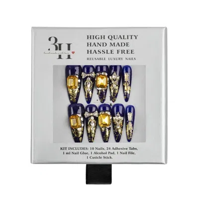 3h Nails Empire Gold Handmade Press-on Nails - Medium