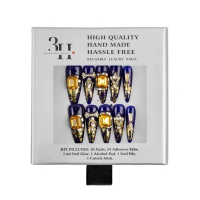 3h Nails Empire Gold Handmade Stiletto Press-on Nails - Large