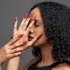3h Nails Handmade Reusable Stiletto Press-on Nails, Scarlet Flame Red, 10 Nails In Red