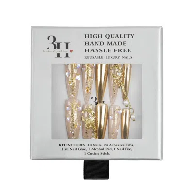 3h Nails Liquid Gold Handmade Press-on Nails - Xsmall