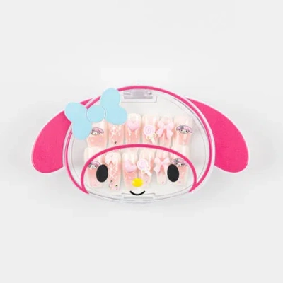 3h Nails My Melody 3d Luxury Handmade Press-on Nails In Pink