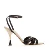 3juin 100mm Biege And Black Heel Sandal
