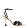 3juin Woman Sandals Black Size 7.5 Leather In Black