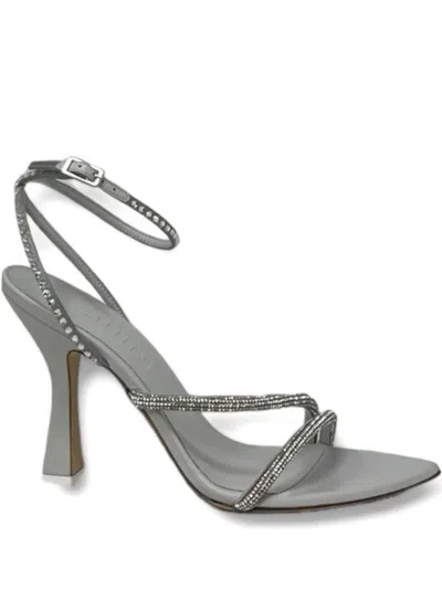 3juin 100mm Giglio Embellished Sandals In Gray
