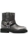 3juin 35mm Logo-debossed Boots In Grey