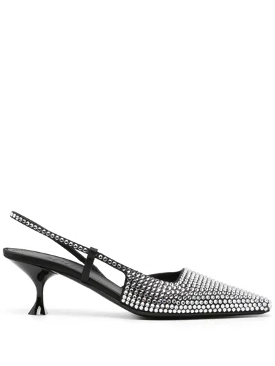 3JUIN 65MM CRYSTAL-EMBELLISHED PUMPS