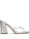 3juin Sasha 090 Slipper-mule In Silver Leather In Silver