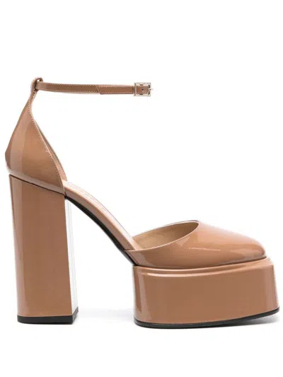 3juin Amber High Sandals Shoes In Brown
