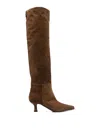 3juin Pointed Toe Suede Knee-high Boots In Marrón