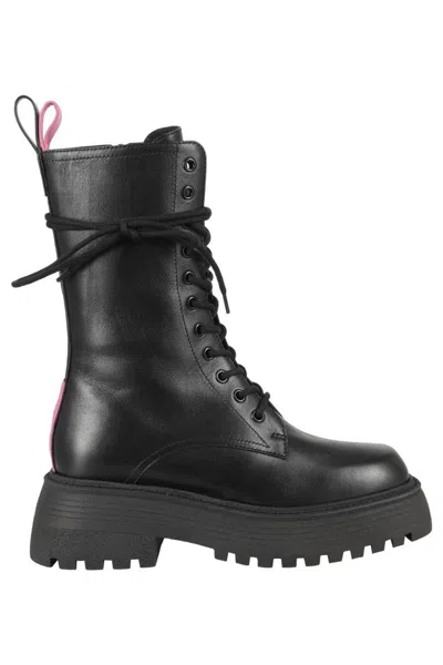 3juin Black Leather Dede 020 Boots