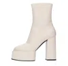 3juin Boots In Bianco Chiari E Naturali