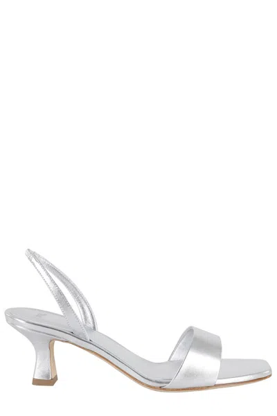 3juin Cameron 055 Sandal With Rear Elastic Strap In Silver