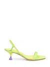 3juin Capri 63mm Open Toe Sandals In Green