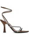 3juin Crystal-embellished Sandals In Brown
