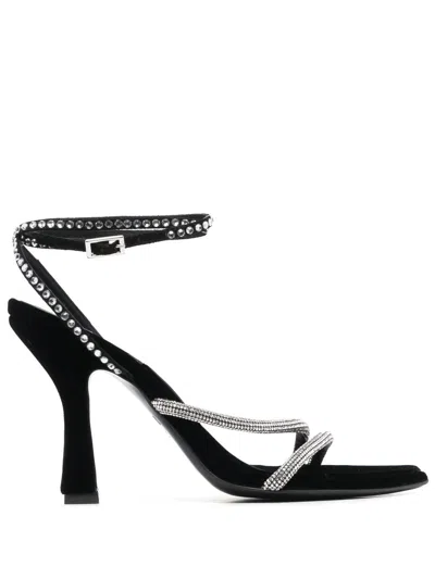 3JUIN CRYSTAL-EMBELLISHED SANDALS