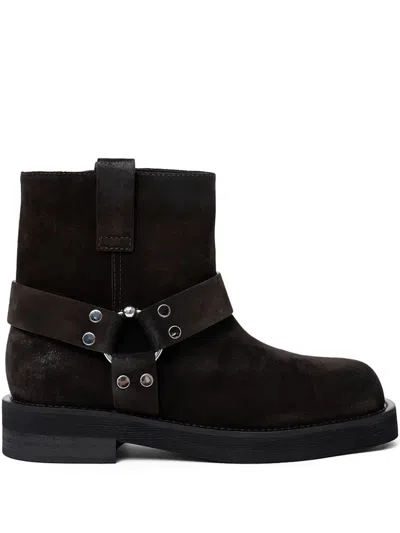 3juin Demi Oil Suede Boots In Brown