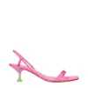 3juin Fabric Stiletto Heels Women's Sandals In Pink