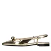 3juin Flat Shoes Golden In Gold