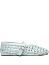 3juin Gwen Cut-out Strap Ballet Flats In Blue