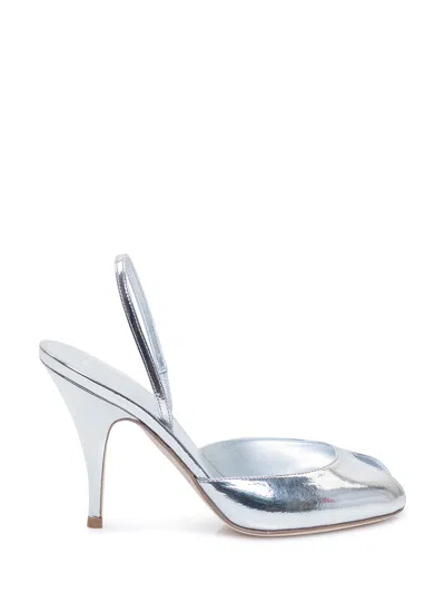 3juin High-heel Sandals With Elegant Plisse Design In Plisse Silver