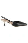 3juin Kira Pumps With Sculptural Heel And Square Toe In Black