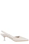 3juin Kira Calf Leather Slingback Pumps In Milk