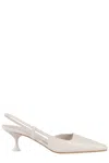 3juin Kira Calf Leather Slingback Pumps In Neutrals