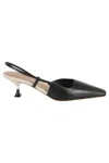 3juin Kira Pumps With Sculptural Heel And Square Toe In Black