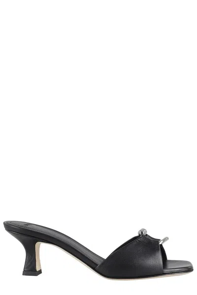 3juin Leather Sandals In Black