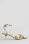 3juin Kyara 055 Sandals In Gold Leather In Gold