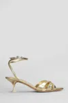 3juin Kyara 055 Sandals In Gold Leather In Gold