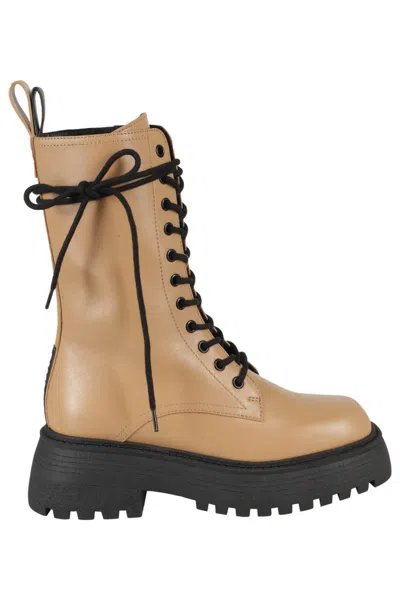 3juin Leather Dede 020 Boots In Caramel