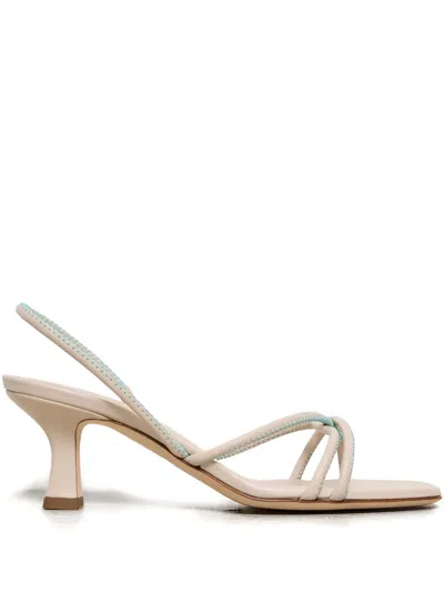 3juin Leather Sandals In Neutral