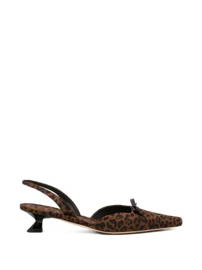 3juin Leopard-print Bow-detail Pumps In Multi