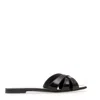 3juin Nerea Woven Strap Calf Leather Sandals In Black