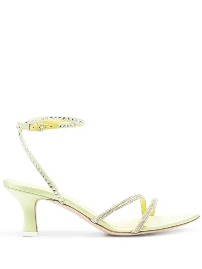3juin Maui Crystal-embellished Strap Sandals In Green