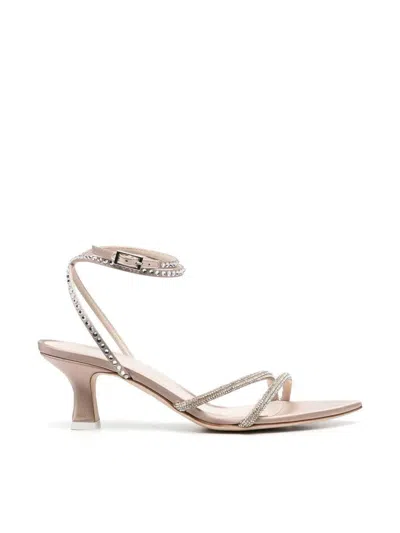3juin Crystal-embellished Low-heel Sandals In Nude