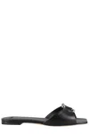 3juin Milla Flat Sandal With Square Toe In Black