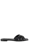 3juin Nerea Woven Strap Calf Leather Sandals In Black