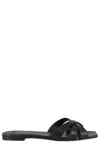 3juin Nerea Woven Strap Calf Leather Sandals In Black