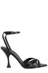 3juin 95mm Leather Sandals In Black
