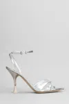 3juin Noeli 095 Sandals In Silver Leather In Silver