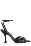 3juin 95mm Leather Sandals In Black