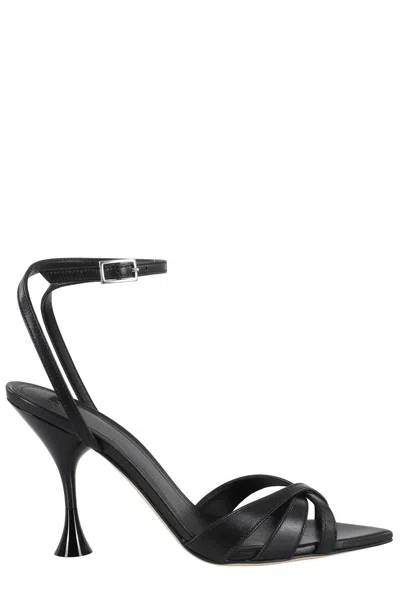 3juin 95mm Leather Sandals In Black