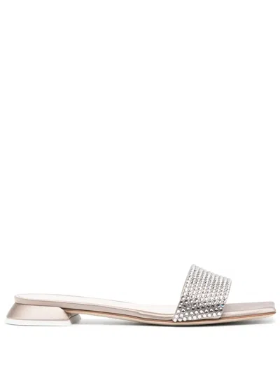 3juin Rhinestone-embellished Open-toe Sandals In Neutrals
