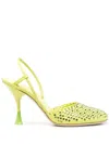 3juin Rhinestones-embellishment High Heels In Green